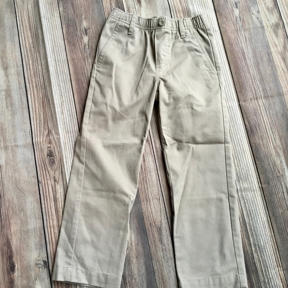 Boys Nautica Pull On Elastic Waist Pants in Khaki Beige - Picture 1 of 3